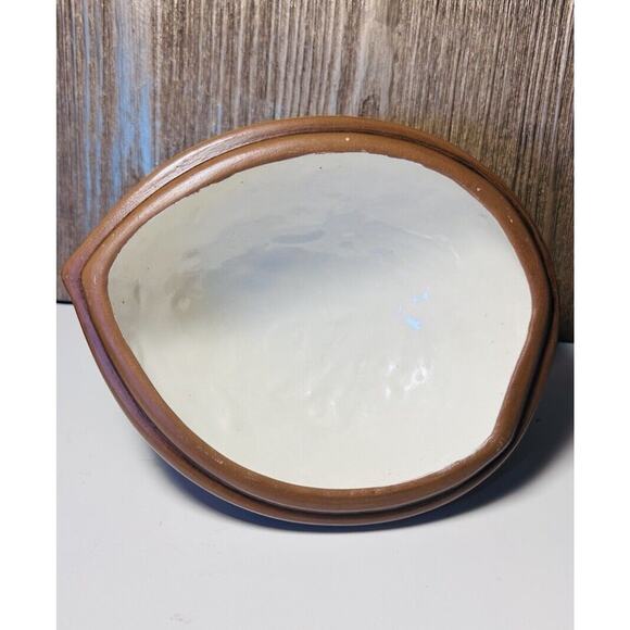 VTG Holland Mold Hand Painted Ceramic Squirrel on Acorn Nut Candy Bowl Signed 70 - Picture 3 of 4